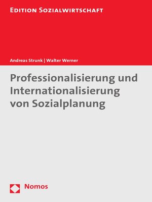 cover image of Professionalisierung und Internationalisierung von Sozialplanung
